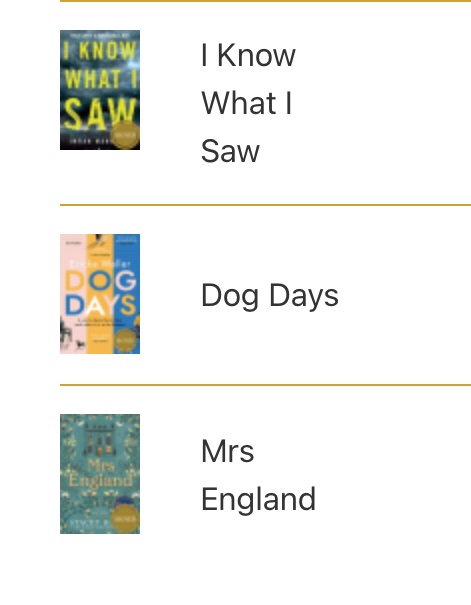 How better to celebrate #WorldBookDay than by buying new books?

My today’s @GoldsboroBooks pre-order: 
📚 #IKnowWhatISaw by @imranmahmood777 (@BloomsburyRaven)
📚 #DogDays by @ErickaWaller1 (@DoubledayUK)
📚 MrsEngland by @stacey_halls (Manilla Press @bonnierbooks_uk)

🥰 😊 🥰