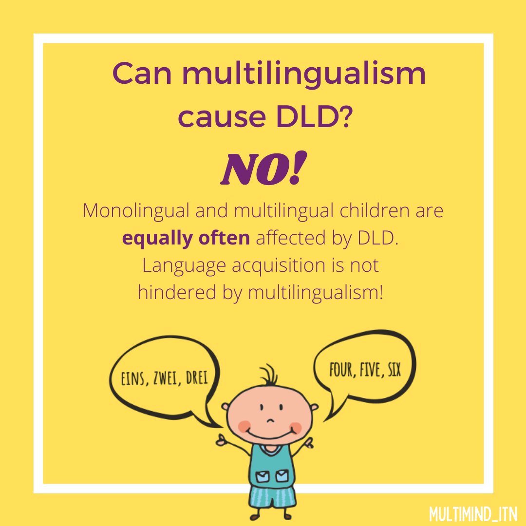 MultiMind_ITN's tweet photo. It's European Day of Speech and Language Therapy this Saturday 6th March 2021. Learn more about multilingualism and DLD below and stayed tuned for videos on #DLD, #SLT, and #multilingualism in German and Italian. https://t.co/1un3SZPNEs