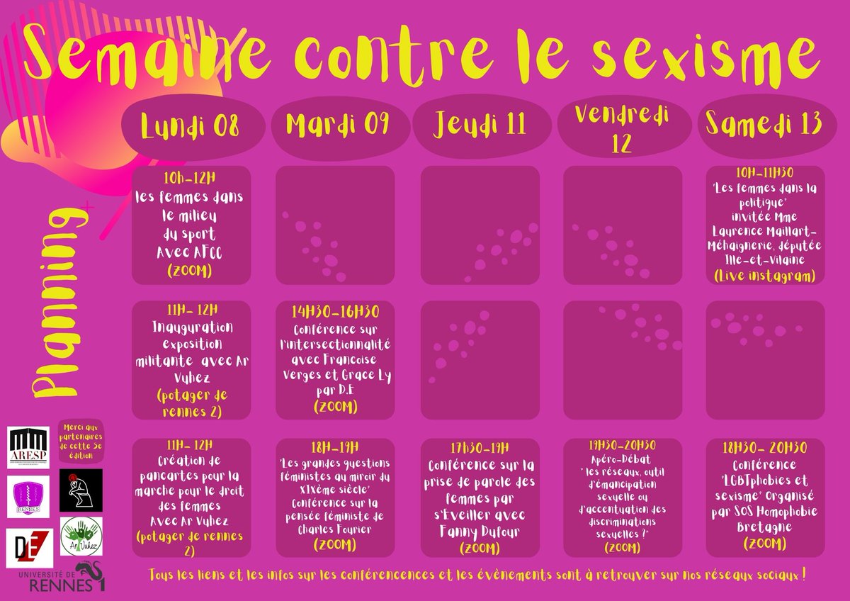 Semaine contre le sexisme tweet media