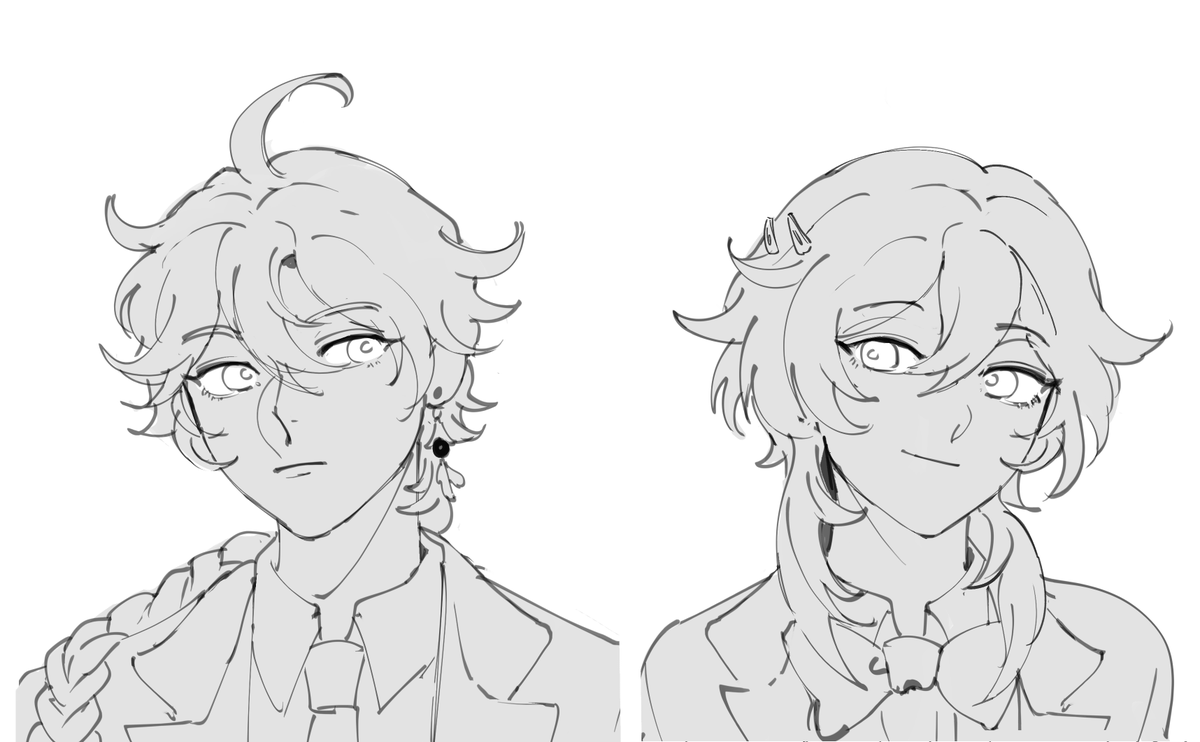 finally time toooo trashhh
/Im still not sure about their Showbiz AU setting but i find famous rich twins sound insteresting :D 

#Aether #Lumine #GenshinImpact 