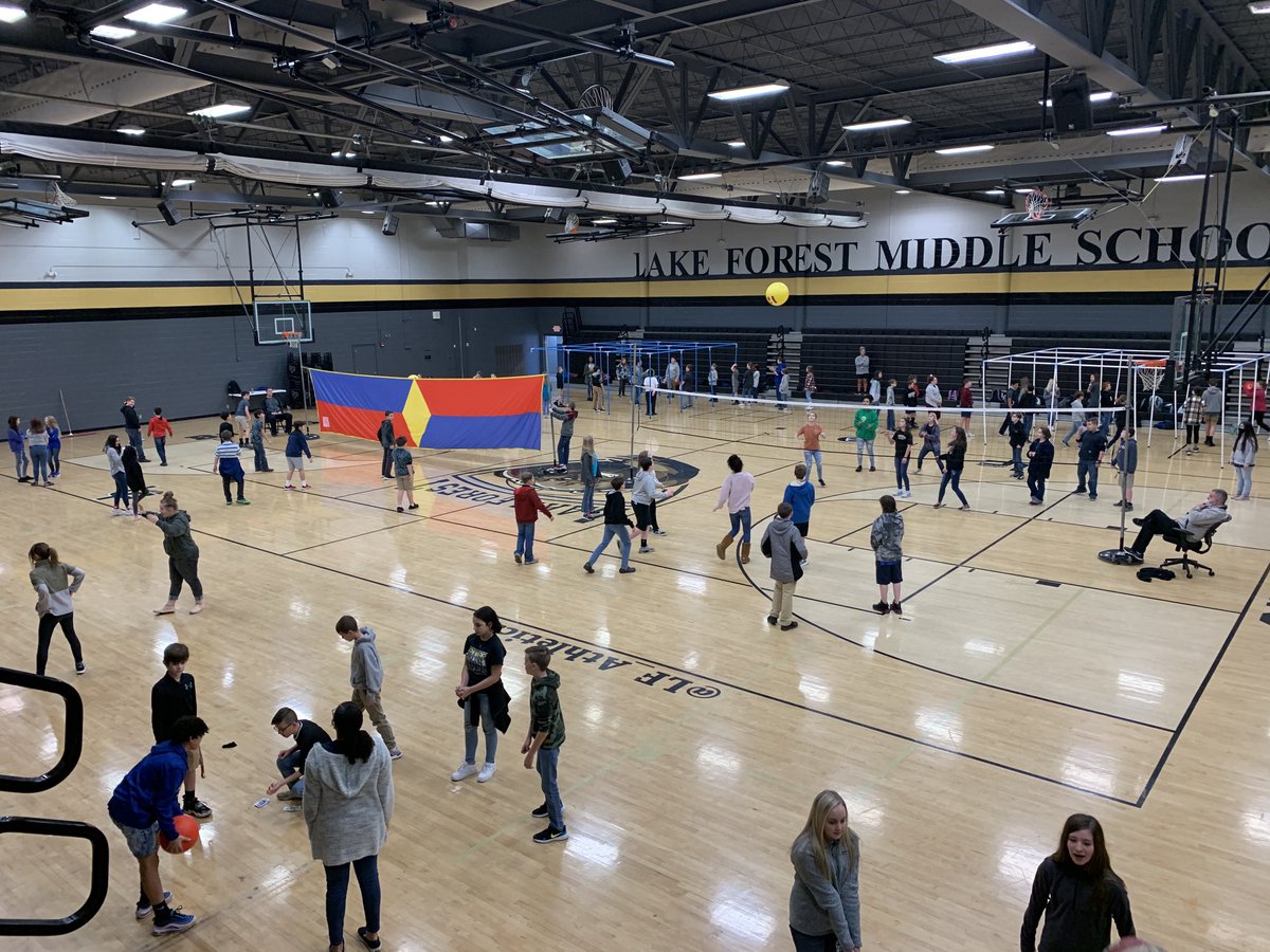 Volleyball unit this week in LF PE