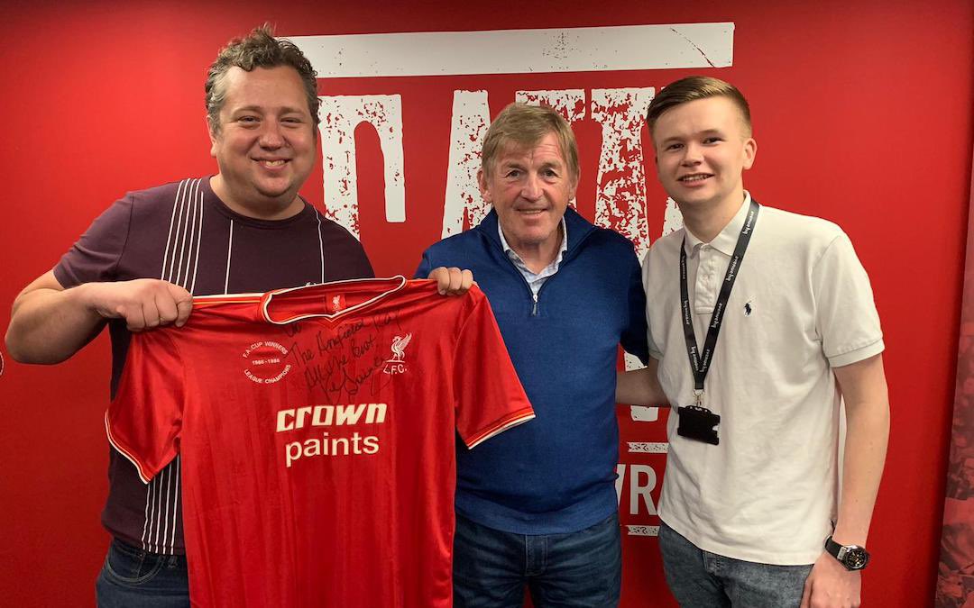 Happy Birthday to my close personal friend Kenny Dalglish. Here is us with Kenny s actual mate Josh 