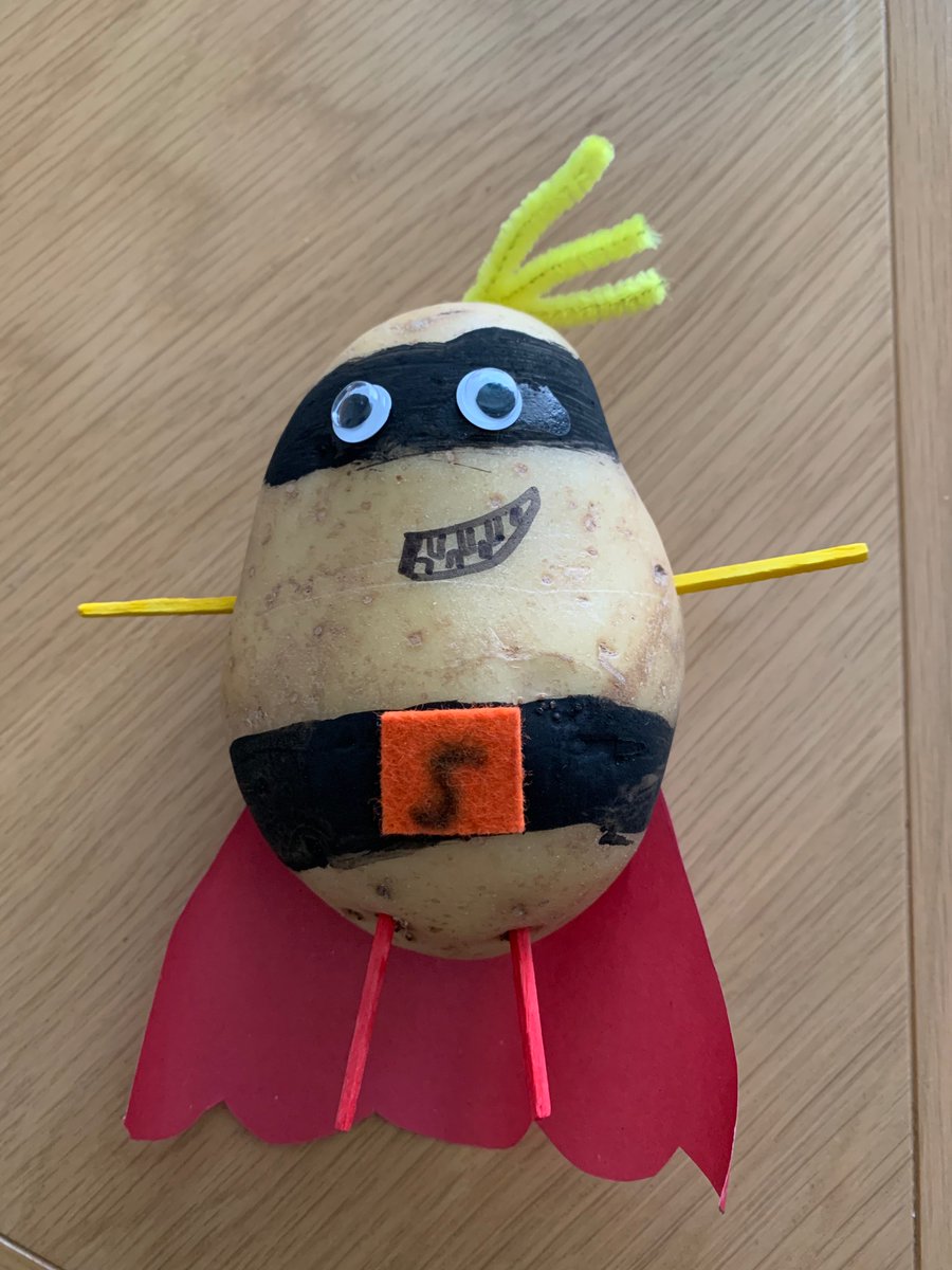 Happy world Book Day📚📖 
Jake turned his potato into 
  “Super Potato” for his challenge..
He really enjoys these books 🌟🦸🏼‍♂️
@3nCps <a href="/CroxtethC/">CroxtethCPS</a>