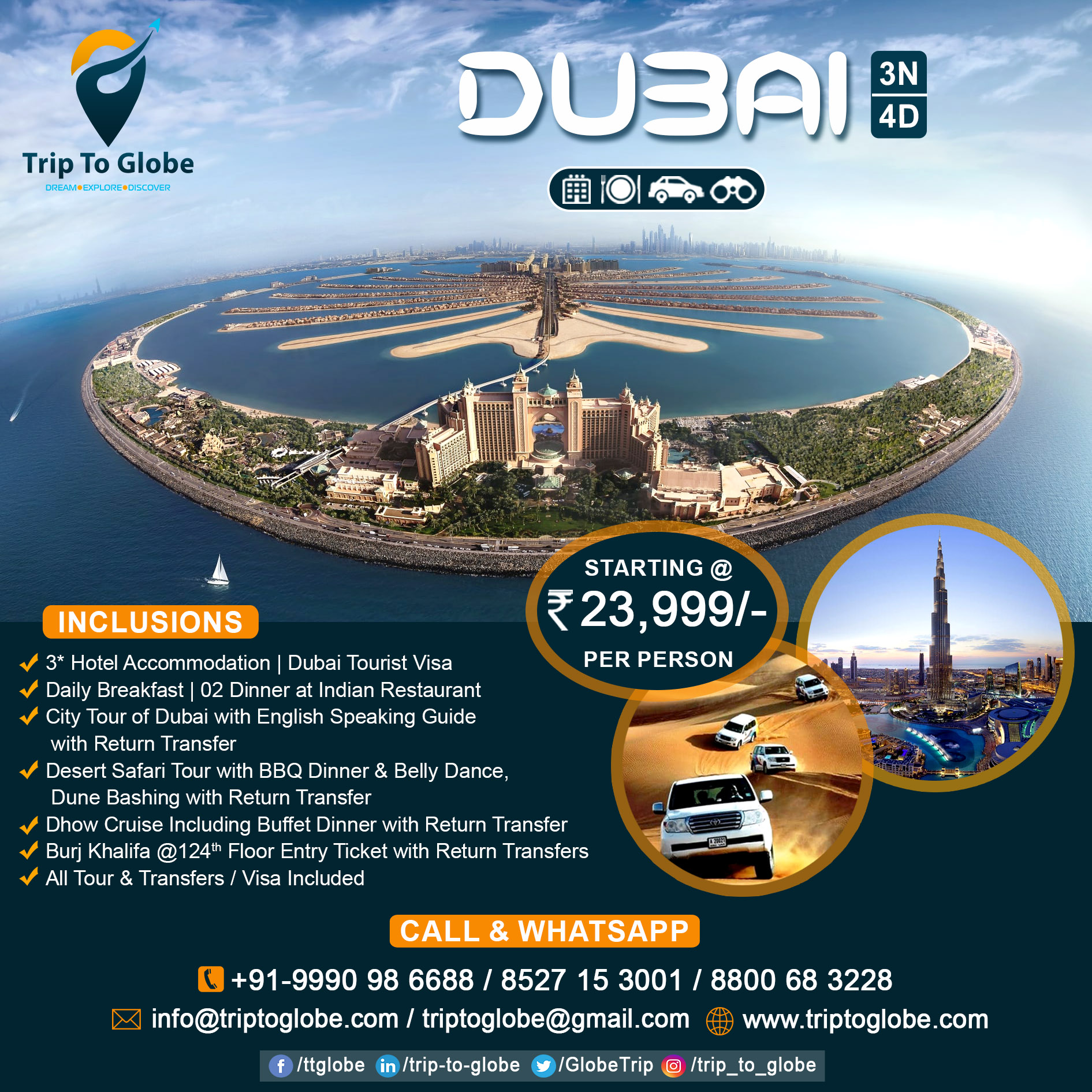 Dubai 3 Nights 4 Days Itinerary