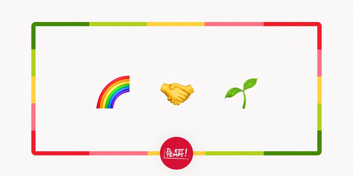 🌈Il est temps se réjouit de la volonté d’@EELV_PACA  et de ses partenaires de faire l’union avec les forces écologistes, sociales dès le premier tour. 

🤝Nous les invitons à nous rencontrer afin de concrétiser leurs volonté d'un rassemblement de la gauche et des écologistes.