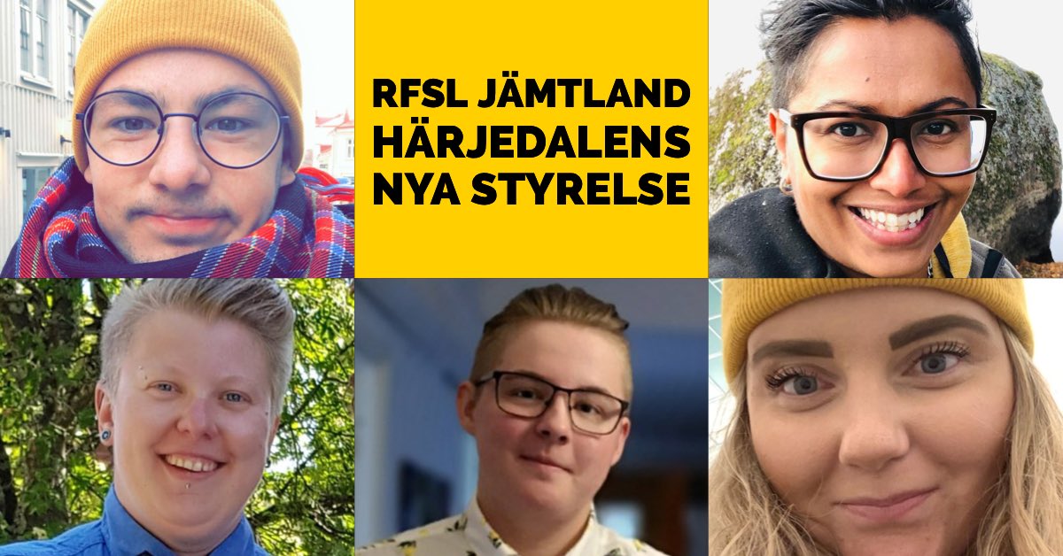 rfsljh's tweet image. Hej!🌈
Här har ni oss i nya styrelsen. Vi ser fram emot att arbeta med hbtqi-frågor i Jämtland och Härjedalen.

Elin Johansson, ordförande
Luke Brouwer, vice ordförande
Preethi Huczkowski, kassör
William S Zetterström, sekreterare
Matilda Sandvold, suppleant