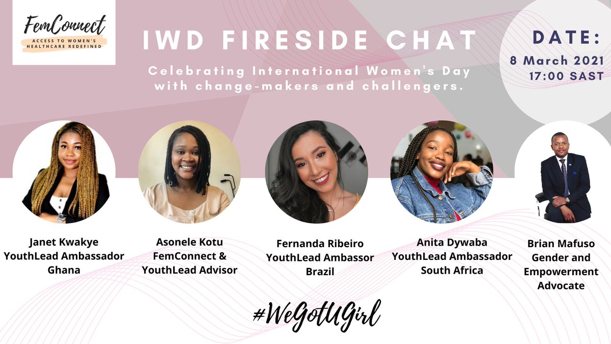 aso_kotu's tweet photo. Looking forward to the conversation with these awesome young leaders. The future of youth leadership in Africa and other developing countries is looking bright! Don't miss out, register today: https://t.co/Q8MnjuUZeg
#IWD2021 #ChangeMakers #FemConnect @youthleadglobal https://t.co/i8TZC8s3NL