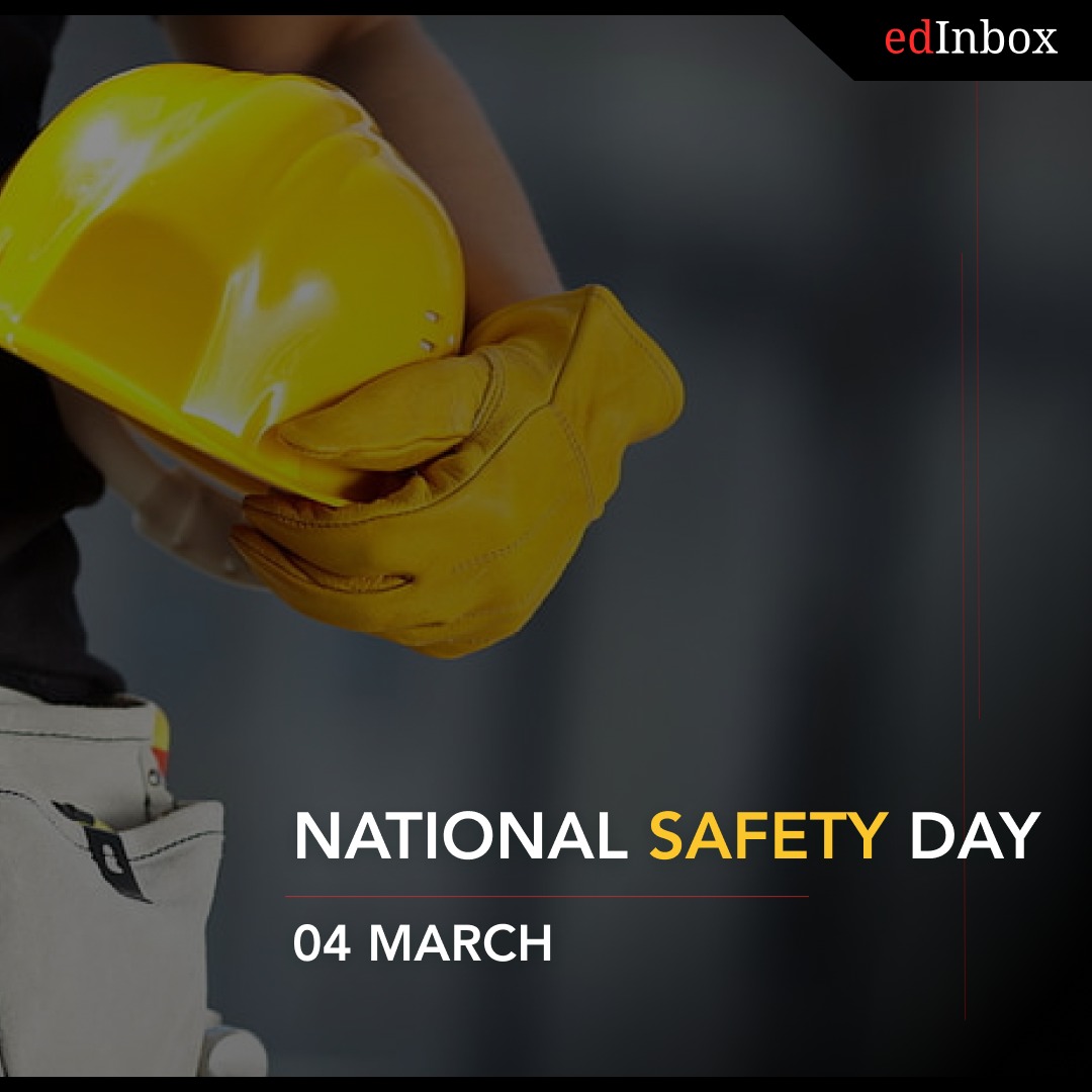 edInboxMedia's tweet photo. National Safety Day is observed on March 4 every year to commemorate the foundation of the National Safety Council. At the end of the day, the goals are simple: SAFETY and SECURITY.
#NationalSafetyDay 
#राष्ट्रीय_सुरक्षा_दिवस
#edinbox #media #safetyfirst #workplacesafety https://t.co/5OXDaOVAPq