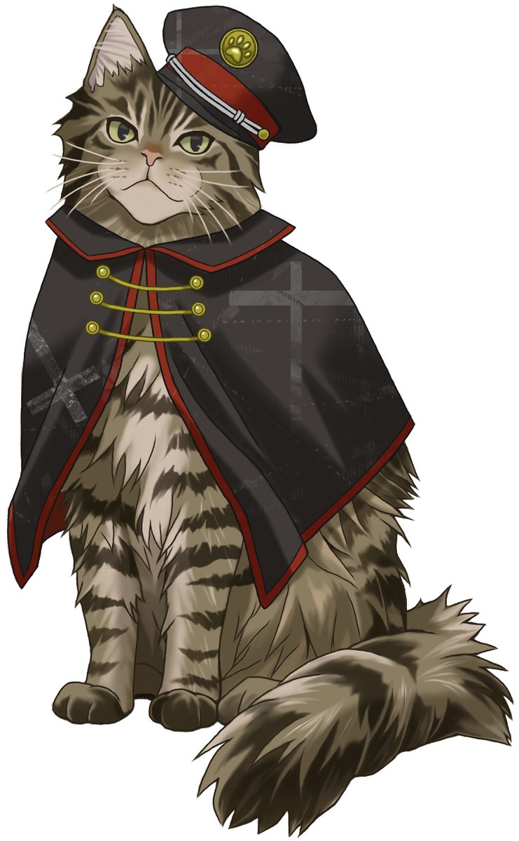 アメティスタ Auf Twitter 軍服メインクーン 猫イラスト