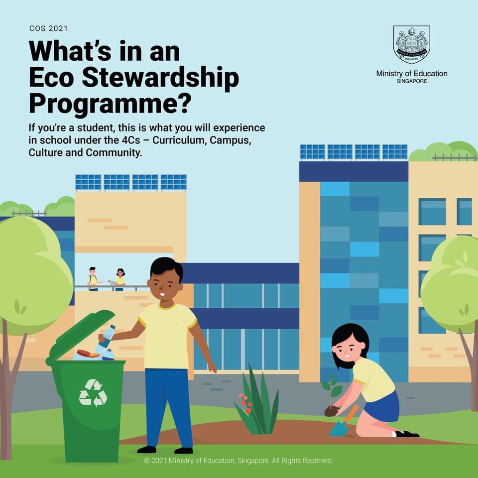 MOEsg's tweet photo. [1/2] (#MOECOS2021) If you’re a student, what would you be experiencing in an Eco Stewardship Programme? Check out what the 4Cs may mean for you. https://t.co/6Z12WpBF5k