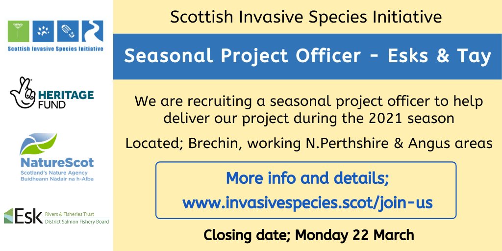 Scottish Invasive Species Initiative on Twitter "📢Another job opportunity!! We are hiring a