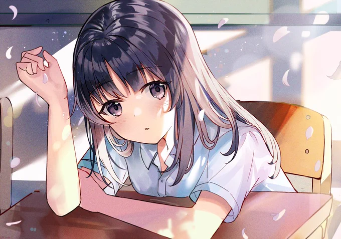 後ろの席の女の子 