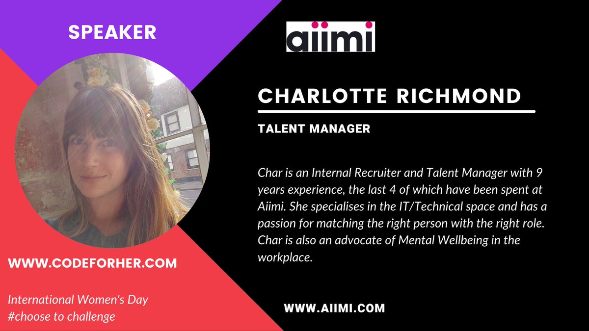 gthodgkinson's tweet image. @AiimiLtd relocated to Milton Keynes in Feb 2020.

@Aiimi_Char is answering Q&amp;amp;A about recruitment process, going through technical job descriptions and what skills and attitudes tech companies are looking for at codeforher.com event.

#IWD2021 #womenintech #codeforher