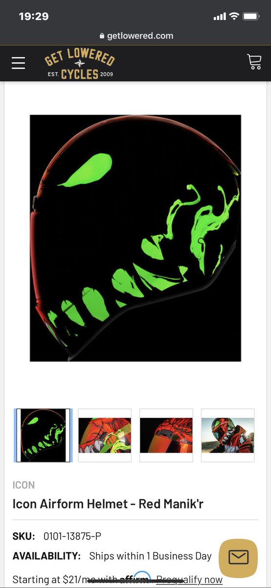 sosz1000iconman's tweet image. 刀MANIK'Rが受けたのか！
赤だけ本国で売り切れとのこと
afgmotoでSとMの在庫終わったら7月…欲しい人は急いだ方がよろしい！
#iconmoto