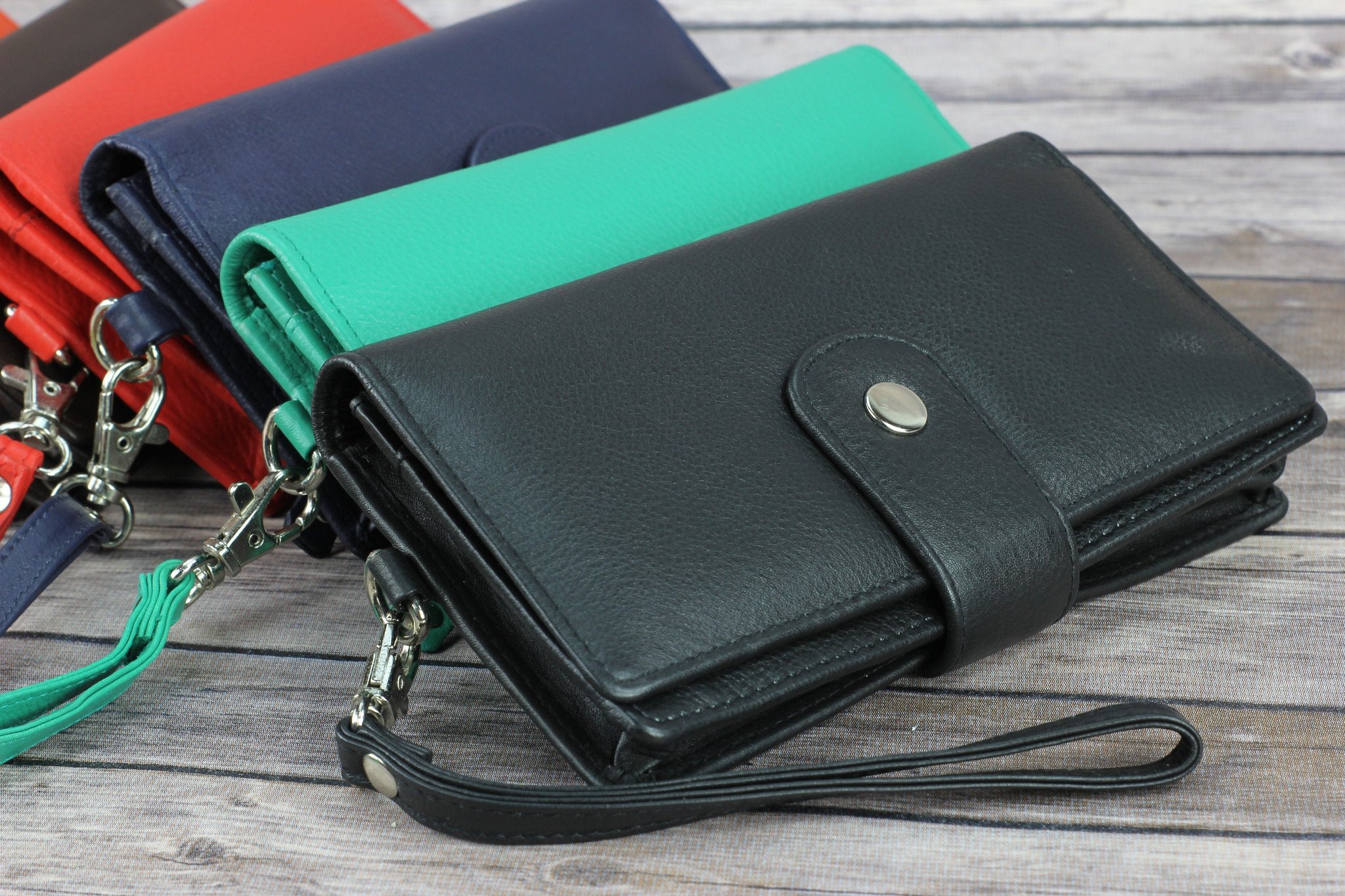 Rivet & Burr on Twitter "Women's Leather Wristlet Wallet, women's snap