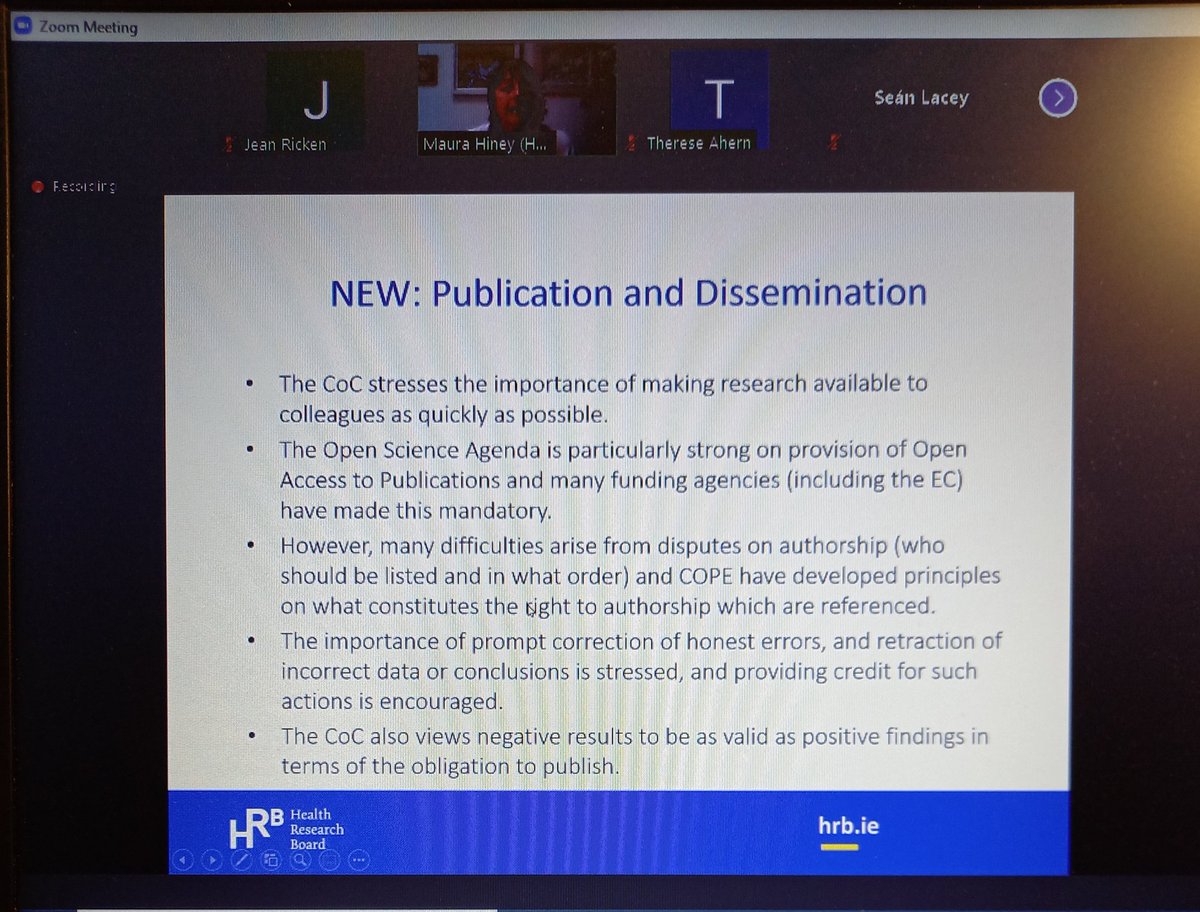 jeanricken's tweet photo. "Publication and Dissemination... the lifeblood of Research" @MTULibraryinfo @citgradstudies  delighted to welcome Dr Maura Hiney as a guest lecturer this morning to @MTU_ie as part of our new #ResearchIntegrityMTU structured PhD module https://t.co/VcQatO0QOW