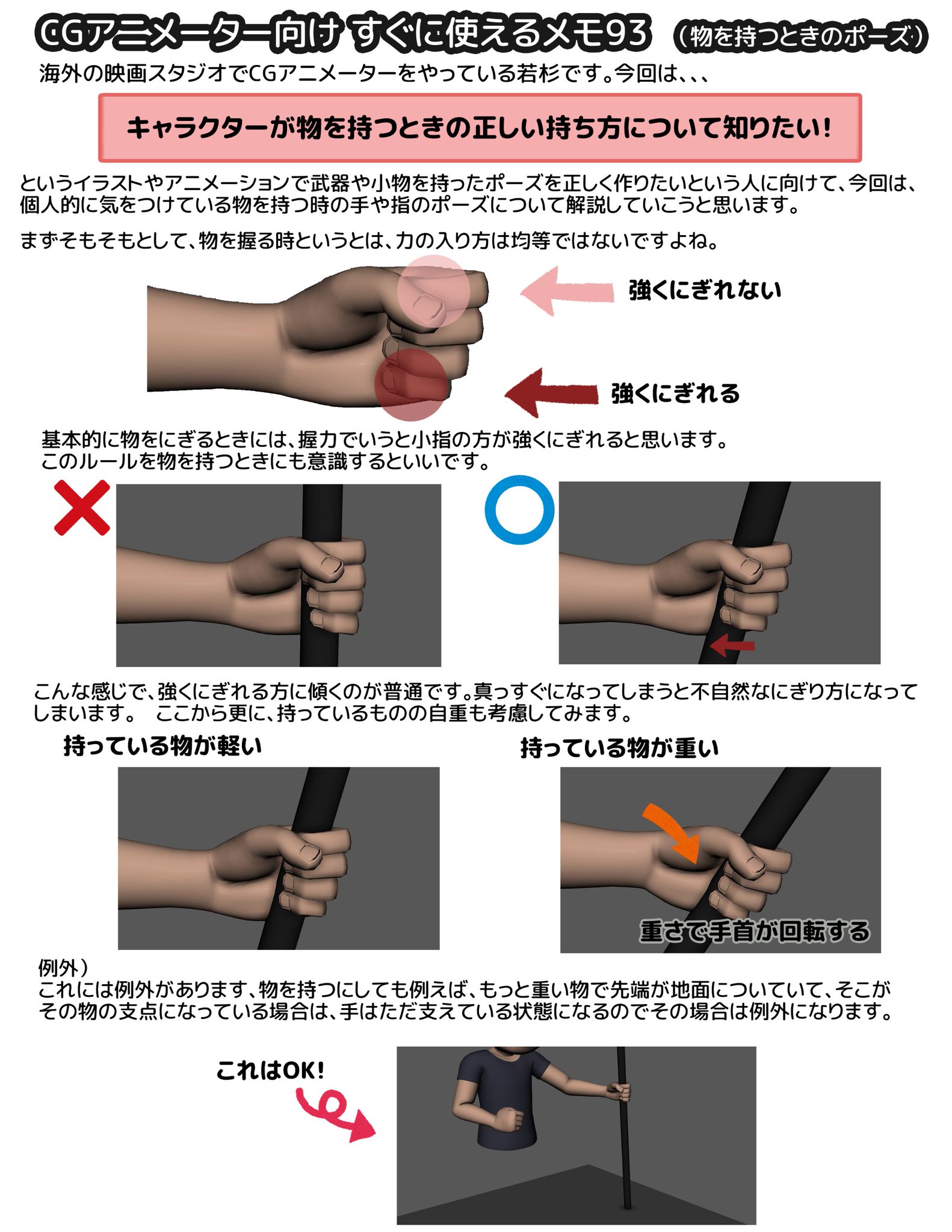 わかすぎ 海外cgアニメーター 物を持つときのポーズ キャラクターが物を持っている時の手首や手のポーズは実は結構むずかしいですよね 今回は自然な 物を持っているポーズ を作る際に気をつけているポイントをまとめてみました キーポイントは わかすぎ 海外cgアニメーター 物を持つときのポーズ キャラクターが物を持っている時の手首や手のポーズは実は結構むずかしいですよね 今回は自然な 物を持っているポーズ を作る際に気をつけているポイントをまとめてみました キーポイントは