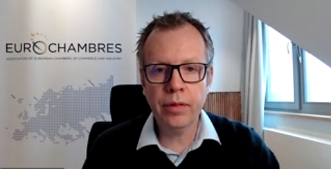 Eurochambres's tweet photo. 'Women should be able to fulfill their potential' - @BenJButters CEO of EUROCHAMBRES during the closing remarks of: 
"Women entrepreneurship and the pandemic: challenges and solutions 1 year on"
.
.
#EWNEvent #EWNSurvey ⬇️
https://t.co/sW2Yy0mduN https://t.co/WNg4xN7zJu