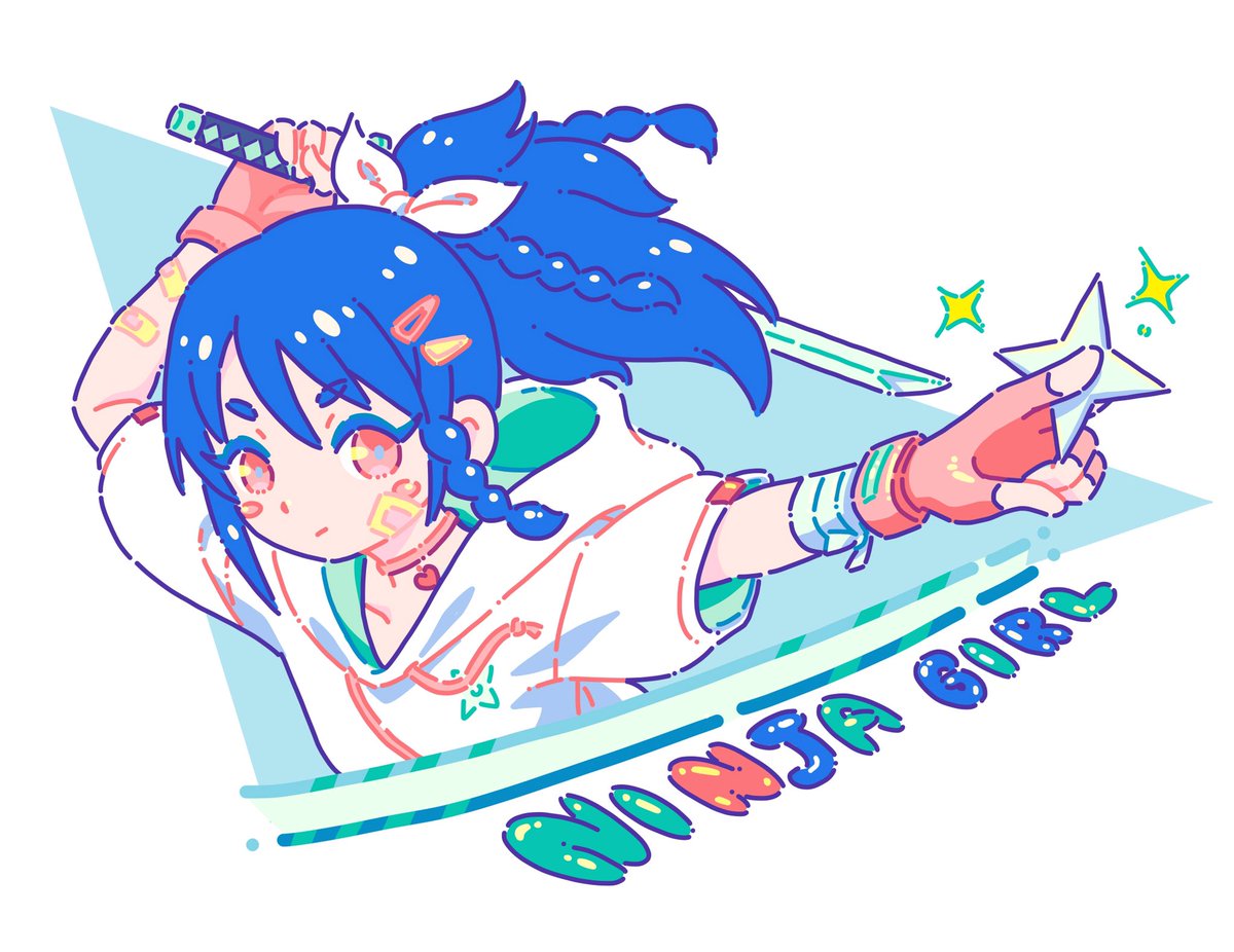 「忍者ガール

#WEGO放課後アート部 #イラスト #illustration 」|ヒロコのイラスト