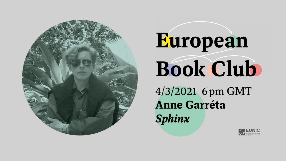 Places left for @EUNIC_Global Ireland's second #EuropeanBookClub tonight at 6pm, with #French #writer Anne Garréta presenting her #novel 'Sphinx'!
#Free booking: bit.ly/3dJob3l