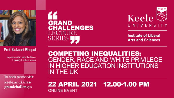 In partnership with the Race Equality Lecture Series, we are delighted to welcome <a href="/KalwantBhopal/">Prof Kalwant Bhopal</a>, Professor of Education and Social Justice at <a href="/unibirmingham/">Uni of Birmingham</a> to deliver our next Grand Challenges lecture:

MS Teams: Thursday 22 April 12.00

Register 👉 is.gd/T31MYc