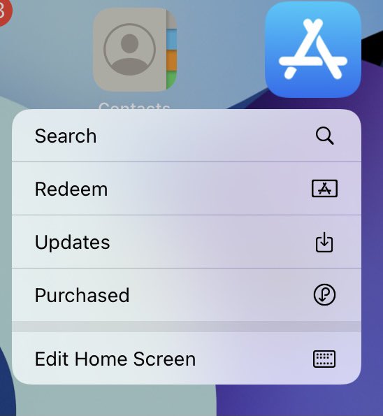 iCraigt's tweet image. I keep hitting “redeem” on the App Store menu when I want “updates”…… it’s moved up a space on the iPhone!

Image with “updates” above “redeem” is the iPhone, the other is iPad. Both on iOS 14.5 Public Beta 2.

Installing Public Beta 3.

#ios145beta2 #updatetime #iOS145Beta3