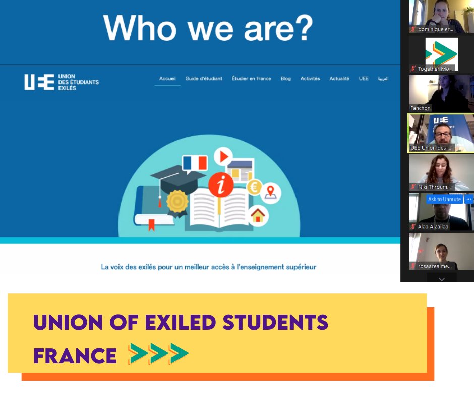 ⏩ 100% STUDENTS-LED: since 2019, <a href="/FranceUee/">Union des Etudiants Exilés</a>, by exiled #students for exiled students, helps people to apply to Uni, get scholarships and accommodation, build news skills to succeed at Uni, etc!

With the #COVID19, the focus is also now on #mentalhealth
🔗uniondesetudiantsexiles.org