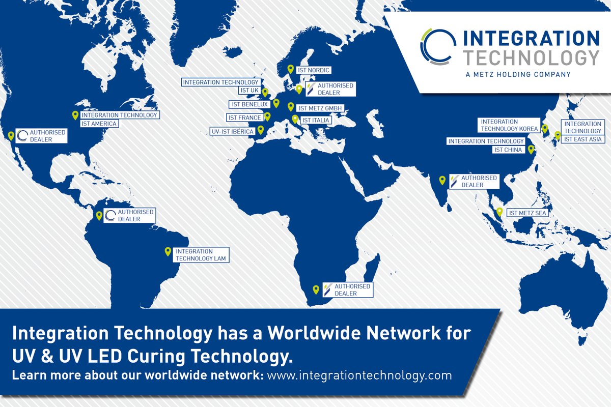 Integration Technology is a Global Player who can offer regional support, contact us now to discuss your UV &amp; UV LED requirements.

#technology #uvled #uvcuring #network #localeverywhere