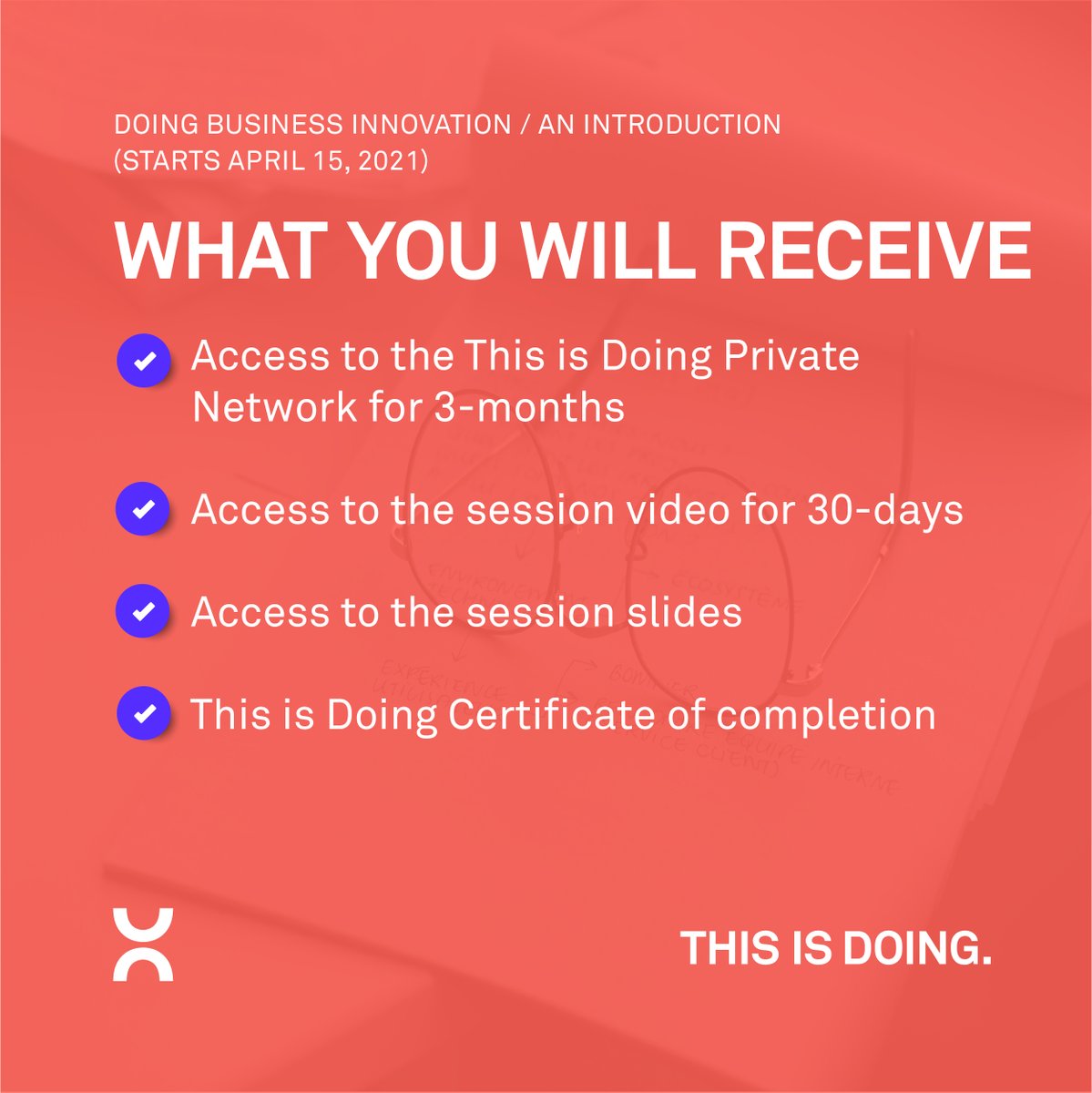 ThisIsDoing's tweet photo. 🚨 What you will receive in our ‘Doing Business Innovation’ course.

🗣️ Trainers in this course: Geke van Dijk &amp; Wietze van der Aa!

🔗 Check the LINK IN OUR BIO and grab your tickets now! 

#BusinessInnovation #ThisisDoing https://t.co/T6H9kdnjxs