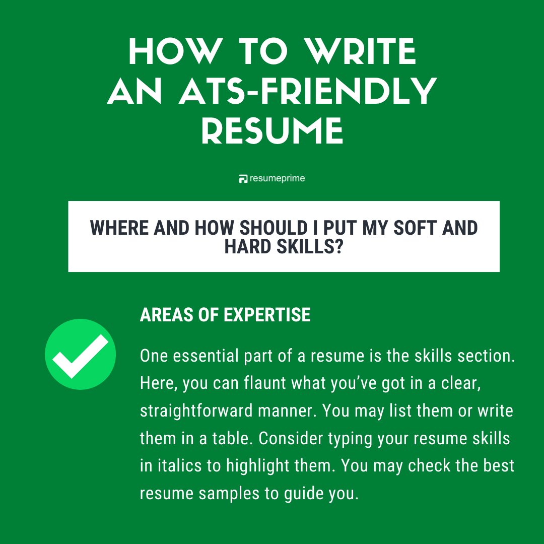 resumeprime's tweet image. Include only the skills that fit the job role you’re applying for. Know how to get your resume pass the ATS algorithms. #contentchecker #ATSresume #jobsearch #jobhunt #careeropportunities #interviewskills #ATS #recruitmenttrends #resumewriting