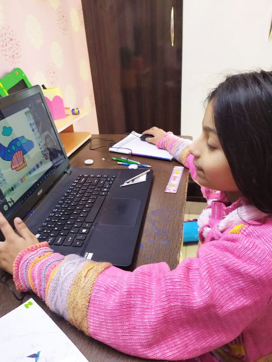 ChhaviSwarup's tweet photo. "Children learn as they play. Most importantly, in play children learn how to learn."- O. Fred Donaldson
#Rangometry is an activity that aims at enhancing learning aptitude in children. Grade 2 students of #TheManthanSchool enthusiastically created various pictures using shapes. https://t.co/DGDUHJZzmB