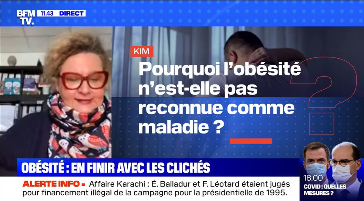 CNAObesite's tweet photo. 📽️ Pourquoi l'#obésité n'est-elle pas reconnue comme une maladie ?
La Présidente du CNAO, Anne-Sophie Joly, répond à la question auprès de @BFMTV https://t.co/2dh8CpuJIA
#journéemondialedelobesité #WorldObesityDay #WOD2021 https://t.co/AwShiMq5Tp