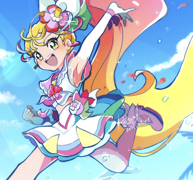 プリキュア キュアサマー イラスト描いたよーっ やっとかけたよー トラピカっ 京あめこのイラスト