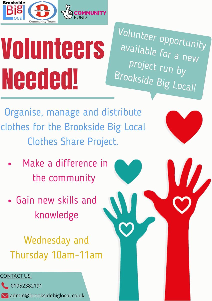 A great community initiative! Recycling, re-using and re-loving the clothes we no longer need or want! Don’t buy new when you can re-new! Volunteers needed to support this amazing initiative! #telford  <a href="/LocalTrust/">Local Trust</a>