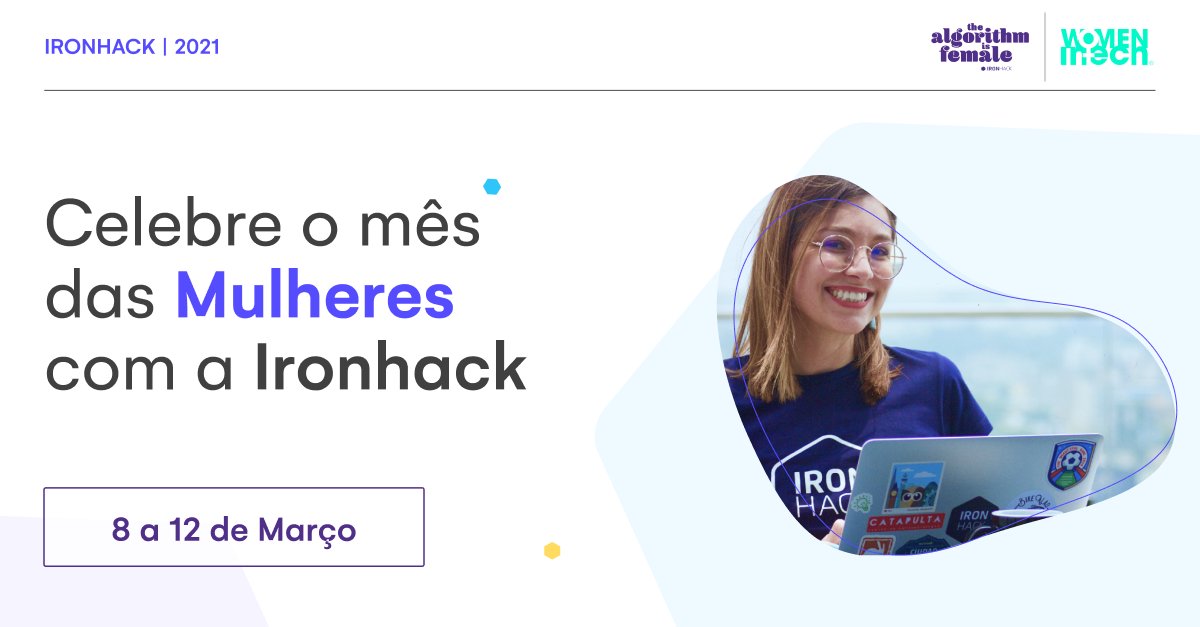 ironhackSAO's tweet photo. Na próxima semana: Women in Tech Week Ironhack 💪✨  Uma semana inteira com mais de 10 palestras, workshops e painéis sobre #womenintech 👩🏼‍💻 Não importa se você é uma garota, homem ou qualquer coisa no meio, junte-se a nós para se empoderar na tecnologia. https://t.co/fLQLrKYr5T https://t.co/IXiZOsu9Jp