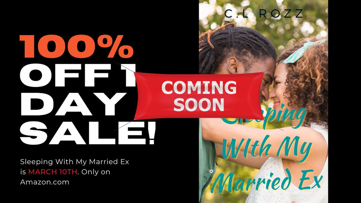 PublishingTltr's tweet photo. Sleeping With My Married Ex will be FREE on Amazon for one day, March 10th. Don't miss out on this offer. 
#Reading #romancenovels  #africanamaericanromancenovels #amreadingromance https://t.co/wqDxH1EZqq