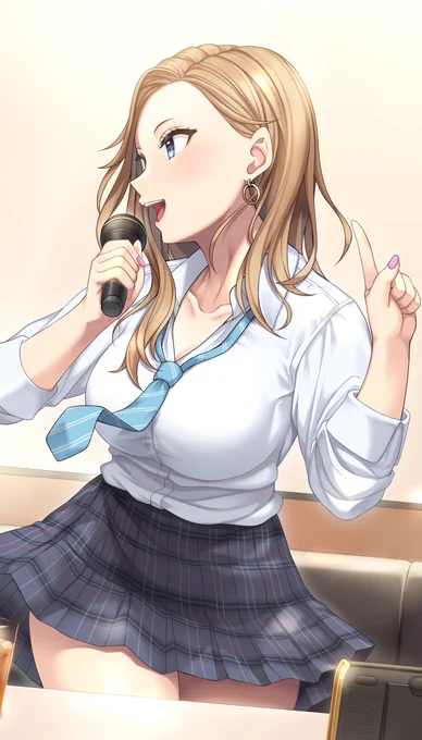 ギャルと二人でカラオケに行く青春を送りたかったといふ絵 