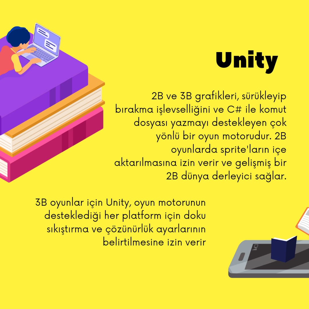 Herkese merhabalarr! Bugün sizlere Oyun ve Simülasyon'da kullanılan en popüler oyun motoru olan Unity oyun motoru hakkında bilgiler verdik 💁 İyi okumalar dileriz..

#uskuyaz #unity  #gaming #Simulation  #Software