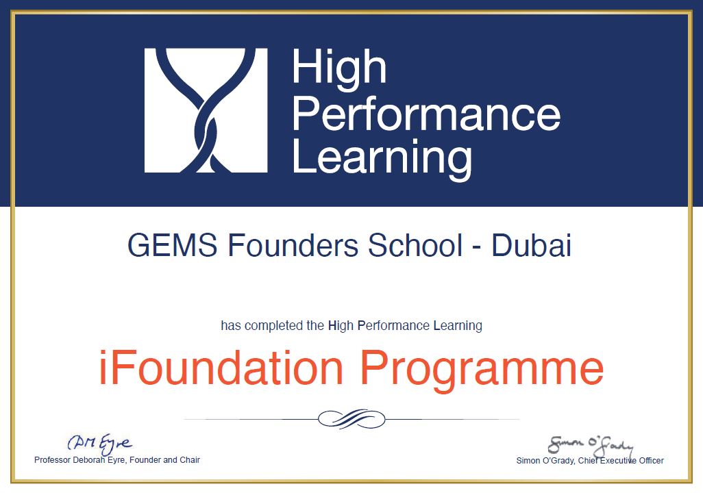 GEMSFounders's tweet photo. We are very excited to share that we have completed the High Performance Learning iFoundation programme and look forward to our next steps in becoming an accredited World Class School.

#HPLedu #GFSGotThis #GEMSEducation https://t.co/HOIGeCxm1L