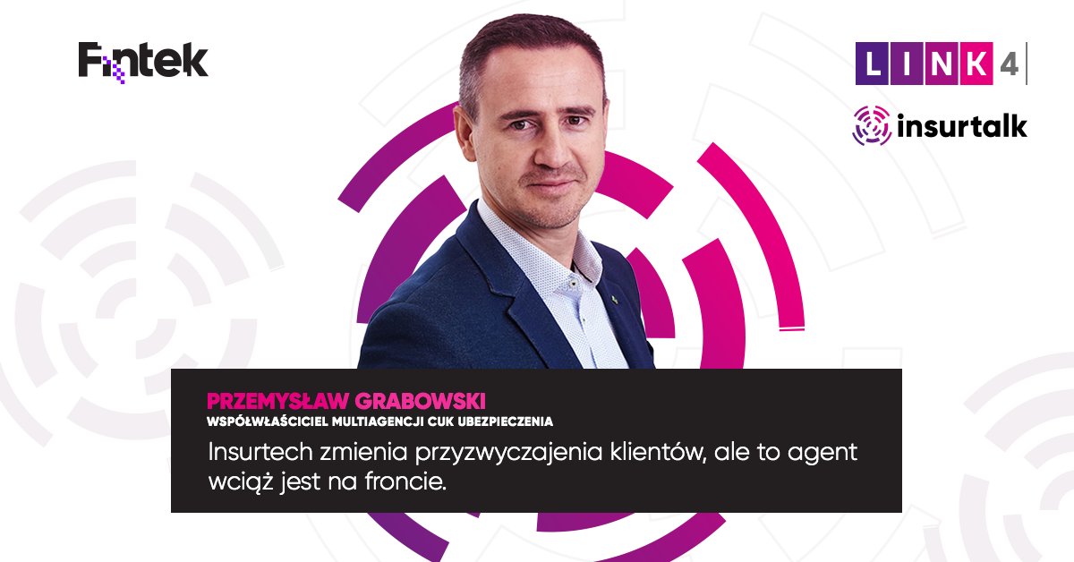 Fintek_pl's tweet photo. W kolejnym odcinku #InsurTalk – serii podcastów o technologiach w ubezpieczeniach realizowanych wspólnie z #Link4 gościem był Przemysław Grabowski, współwłaściciel i członek zarządu w #CUKUbezpieczenia.
#insurtech @Link4pl
Link👉https://t.co/En8VI5Enwu https://t.co/lfsIXcSbEq