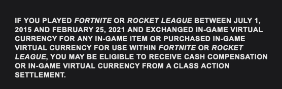 HarlamTK's tweet photo. Looks like @EpicGames are buying their way out of a class action buy giving away mediocore amounts of a digital currency they control and means nothing outside their game's ecosystem 🙄 https://t.co/AGUr2ac57l