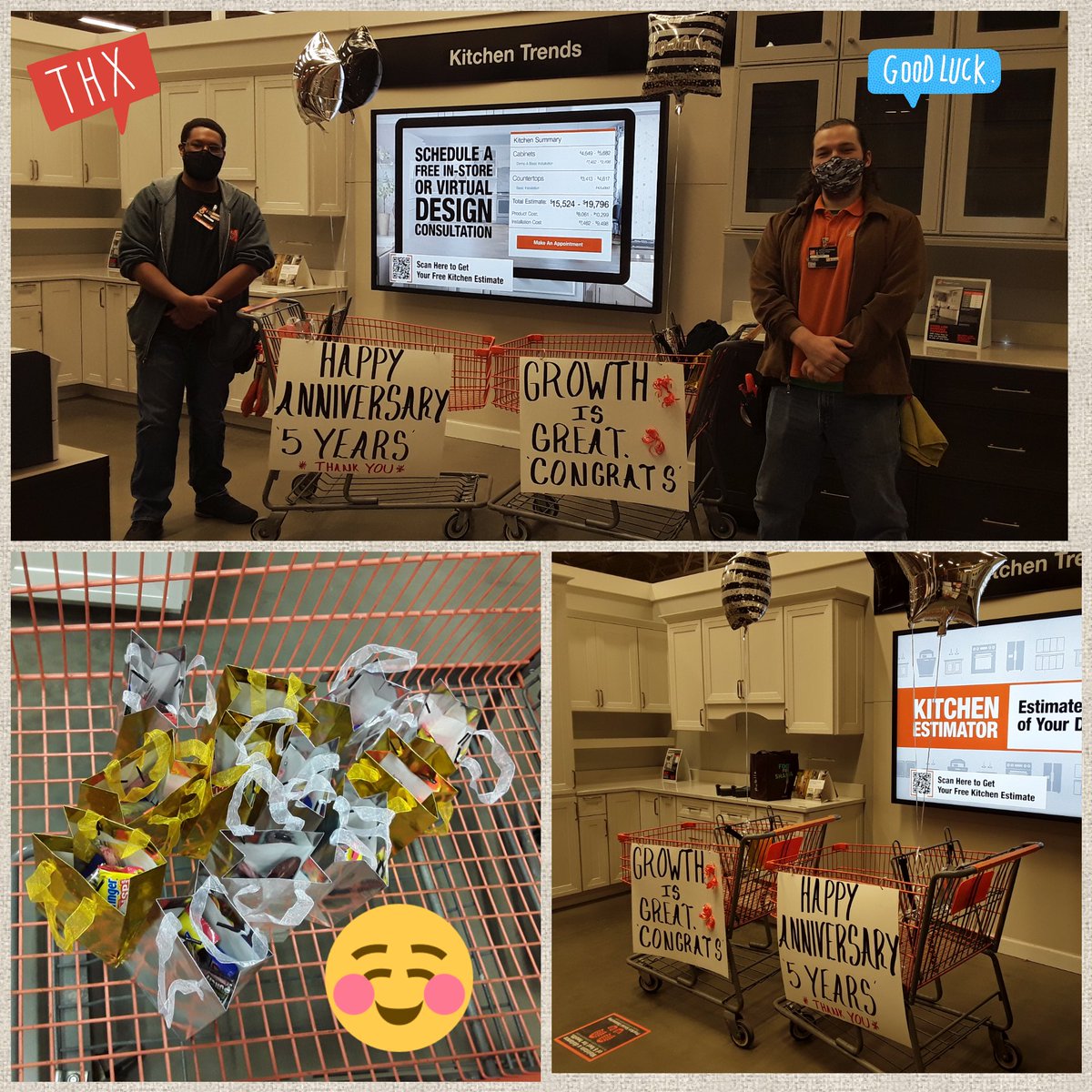 Just wanted to take time to Thank these 2. Sam(lt) is celebrating 5 years of service..and Hunter(rt) has just become a  full time associate. He is leaving his 157 family and going to 138. Thank you gents @KWilliamsMET <a href="/deborah_rambo/">🦋Debbie Rambo🦋</a> <a href="/THD0157/">McDonough Home Depot</a> <a href="/ManuelYumarcus/">Yumarcus Manuel</a>