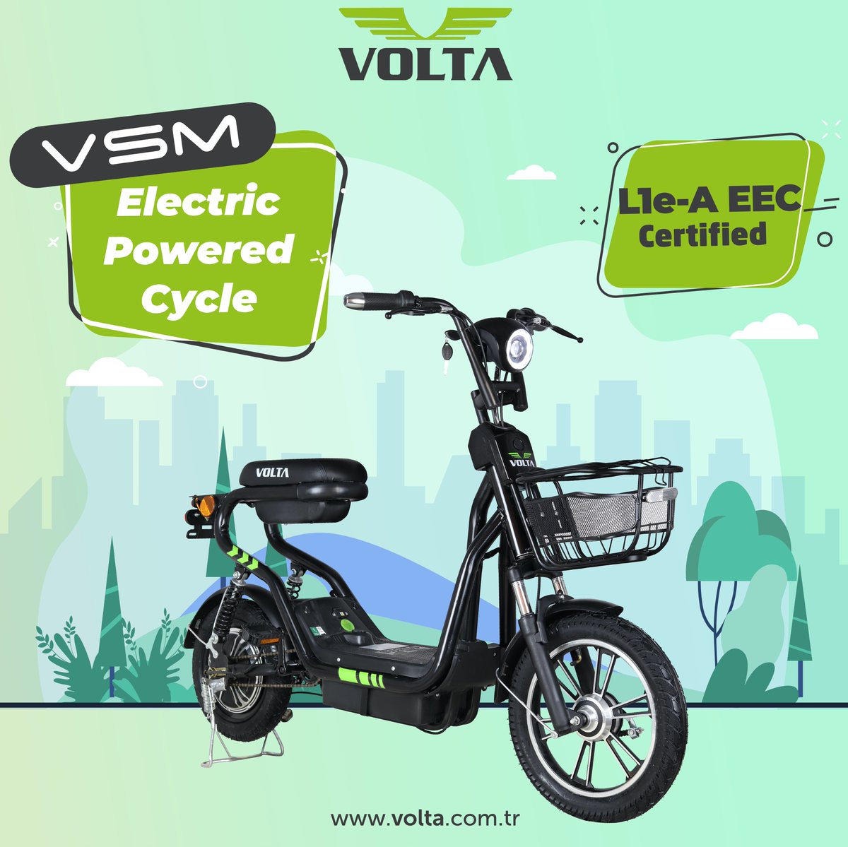 volta motor on twitter volta vsm electric powered cycle will be talked about in the city with its accessible price angel eye headlights portable locked battery comfortable seat and style voltamotor electriklimotorlubisiklet