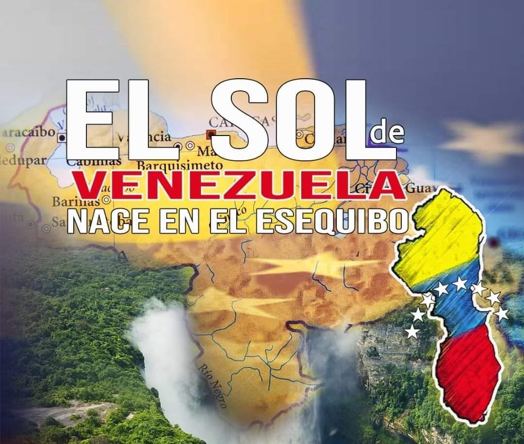 #SoberaníaEsPoderPopular.           EL Sol 🌞 de VENEZUELA 🇻🇪 NACE en el ESEQUIBO