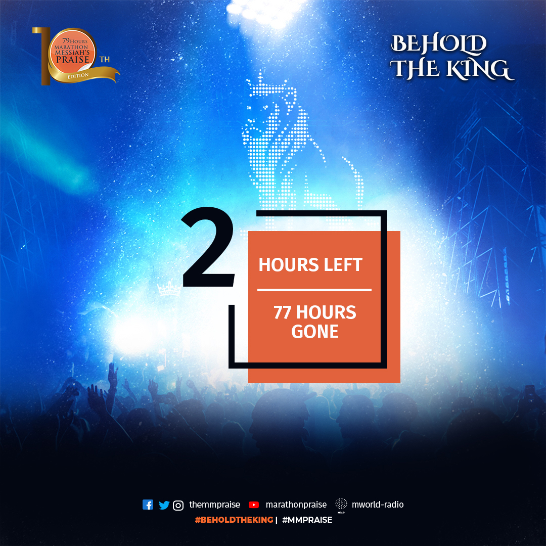 TheMMPraise's tweet photo. Only God could have made us gone through 77 hours of Praise and not tired! We have 2 hours more to seal our victory!

Don't stop dancing, Don't stop singing, Don't hoard your worship!

#79HoursMMPraise #HomeWithMMPraise https://t.co/OKkCct8FJL
