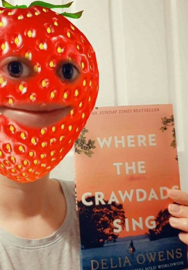 LibraryHodgson's tweet photo. ๐ญMASKED READER #7๐ Who is this fruity face? Can you recognise this teacher holding 'Where the Crawdads sing' by Delia Owens? #fruityfilter #maskedreader #HappyWorldBookDay https://t.co/dNf5Mb76n8