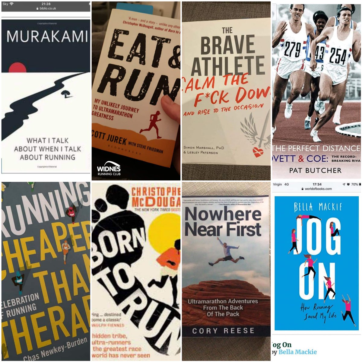 We don't just run! 😁 Here's a taste of some of the books our teal runners are reading at the moment 📚 What's your favourite running book? #widnesrunningclub #widnes #halton #WorldBookDay #WorldBookDay2021 #runningbooks #runninglit