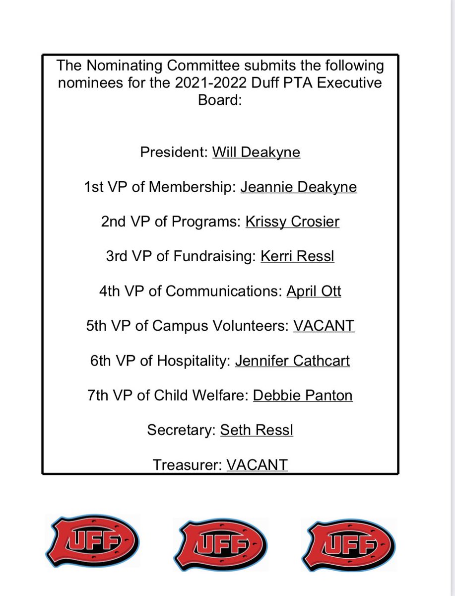 Duff Elementary PTA tweet media