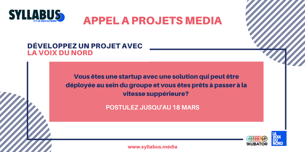 SyllabusMedia's tweet photo. Syllabus recrute jusqu'au 18 mars 🚀 Nous n’avons pas encore accéléré de startup Lilloise. 
Nouveau défi pour cette promo printemps 2021 ? 
Si tu veux être notre première startup lilloise, alors dépose vite ton dossier ici 👉 https://t.co/rWQfqMcFTY https://t.co/BJXS2acAc9