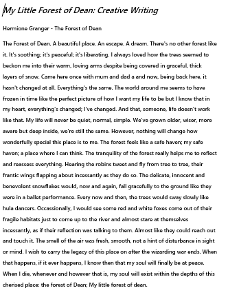 MayfieldEnglish's tweet photo. Lilly's Hermionie Granger writes about the Forest of Dean with love and nostalgia... https://t.co/fcvbFvtMMo